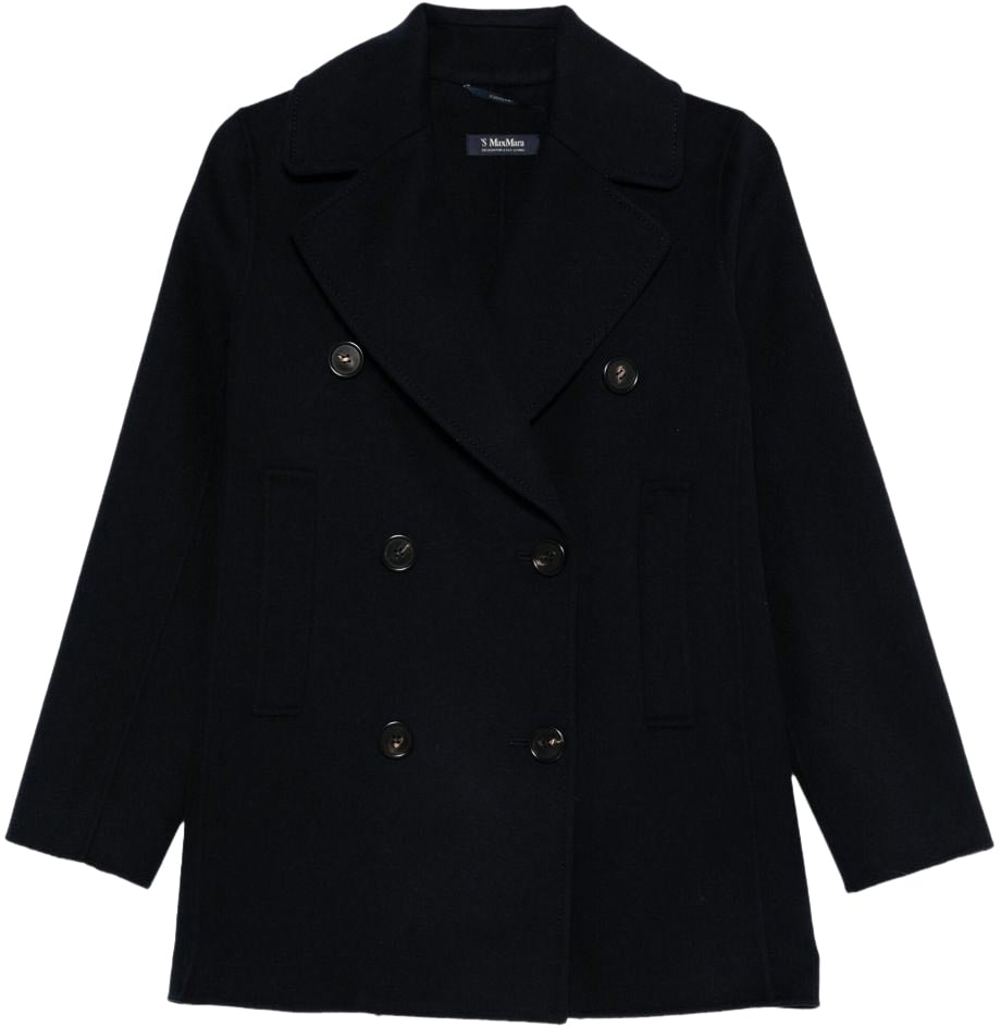 Max Mara Coats Blue Blauw