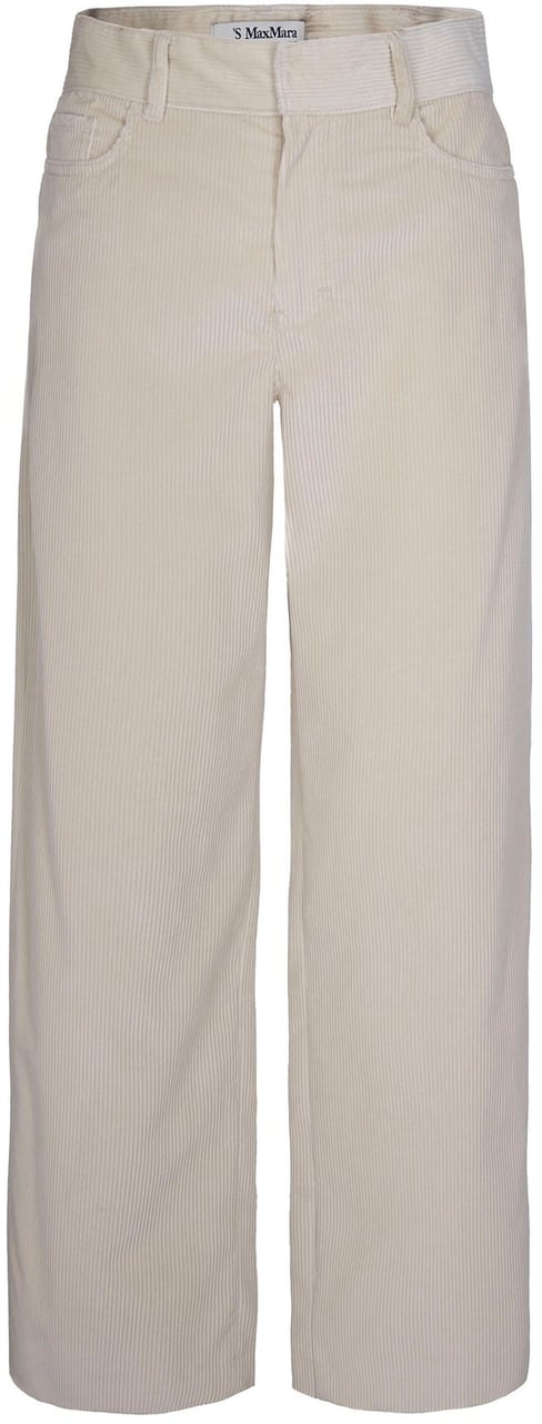 Max Mara 'S Max Mara Trousers Bianco Avorio Wit