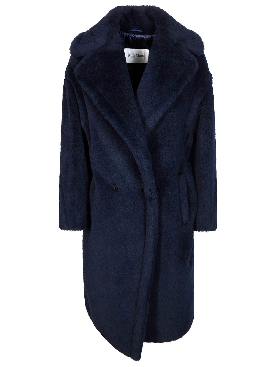 Max Mara Navy Tedgirl Teddy Short Coat Zwart