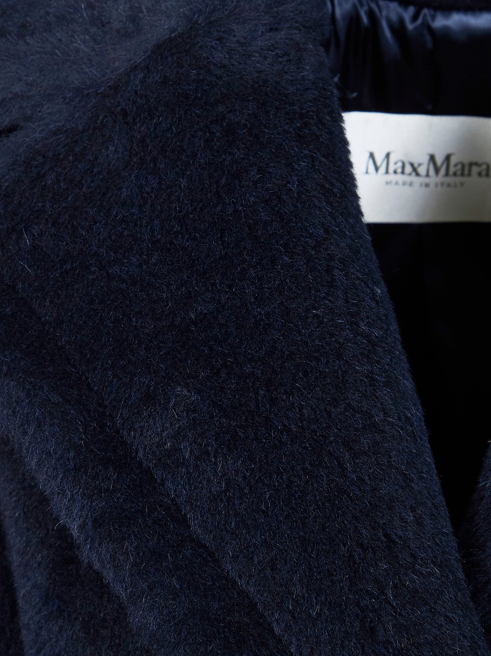 Max Mara Navy Tedgirl Teddy Short Coat Zwart