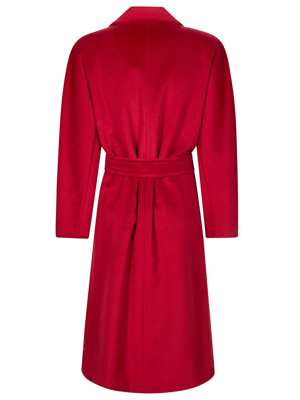 Max Mara Red Mmanna Belted Wrap Coat Rood