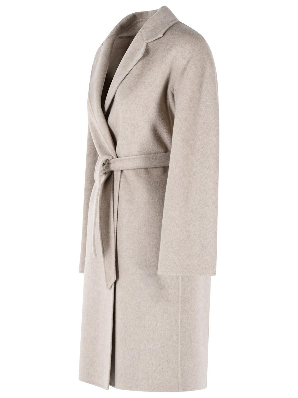 Max Mara 'Aceri' Sand Cachemire Wrap Coat Grijs