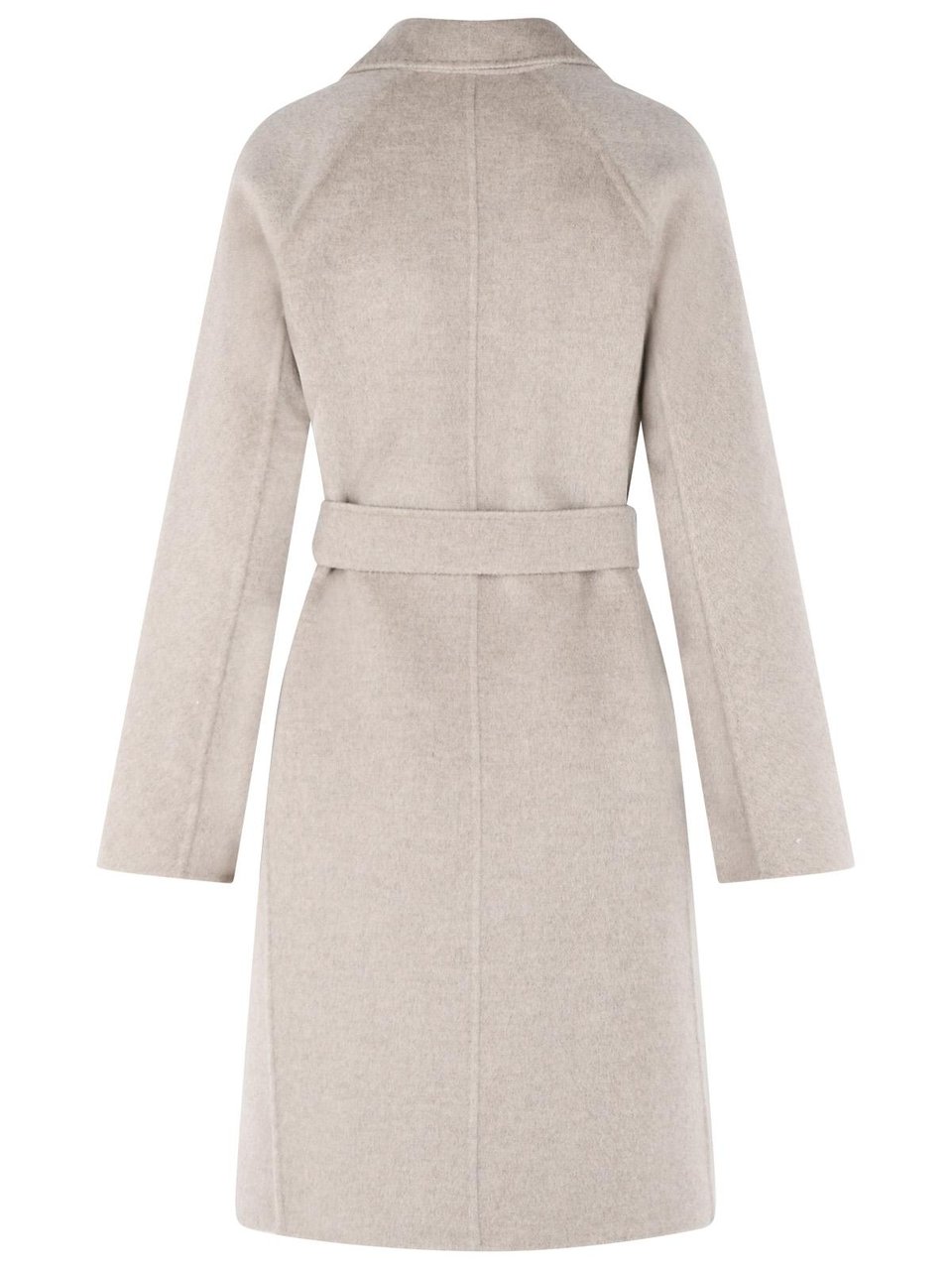 Max Mara 'Aceri' Sand Cachemire Wrap Coat Grijs