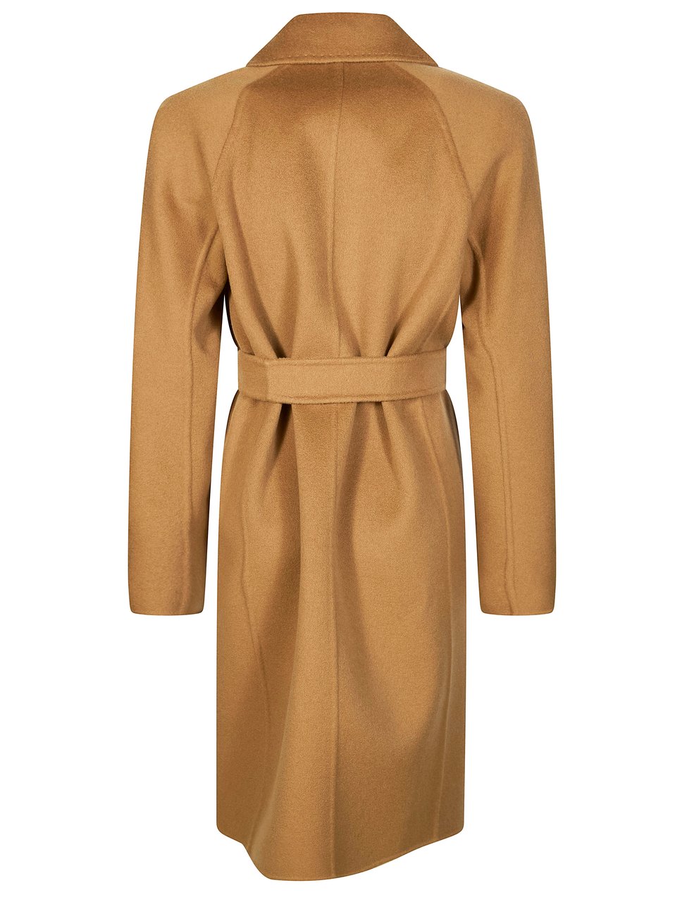 Max Mara Maceri Tailored Self Tie Coat Bruin