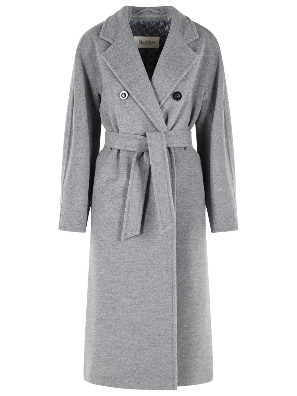 Max Mara 'Madame' Virgin Wool And Grey Cashmere Coat Grijs
