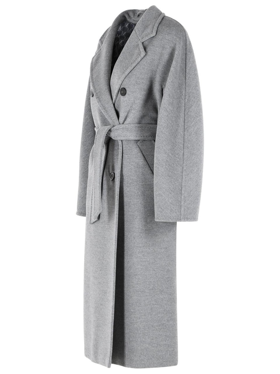 Max Mara 'Madame' Virgin Wool And Grey Cashmere Coat Grijs
