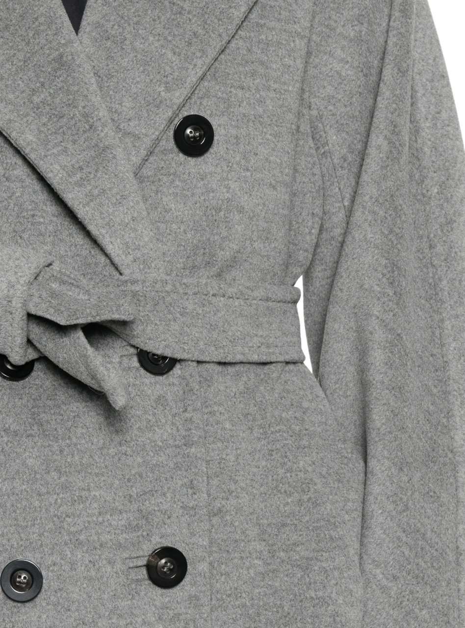 Max Mara Madame Coat Light Grey Grijs