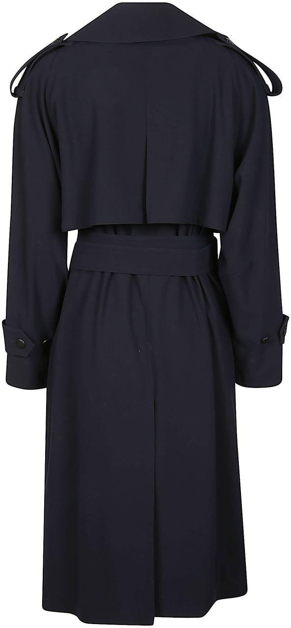 Max Mara Mxmcerto Long Coat Blue Blauw