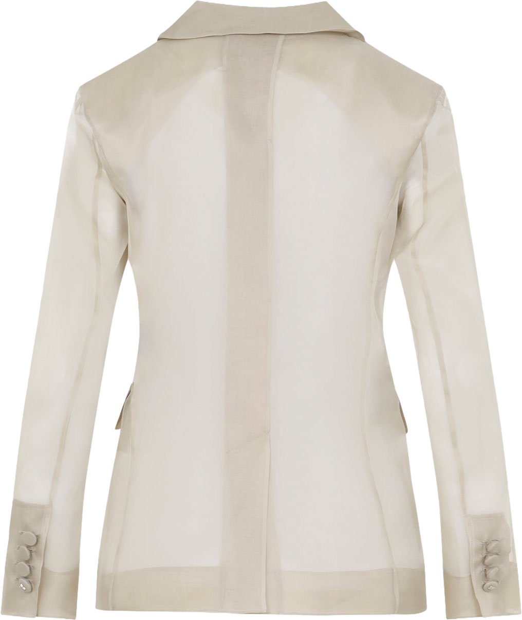 Max Mara Pianoforte Slogan Organza Jacket Divers