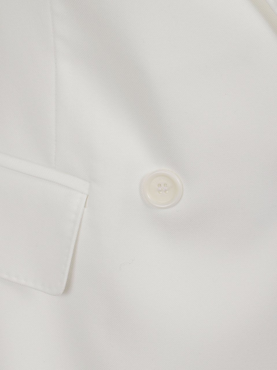 Max Mara Fitted Optical White Blazer with Peak Lapels Wit