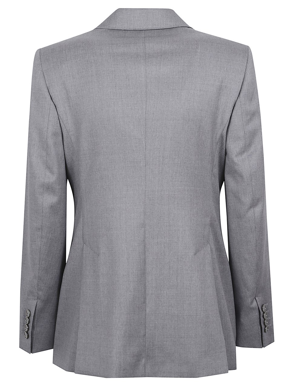 Max Mara Double-Breasted Tailored Jacket with Structured Silhouette Grijs