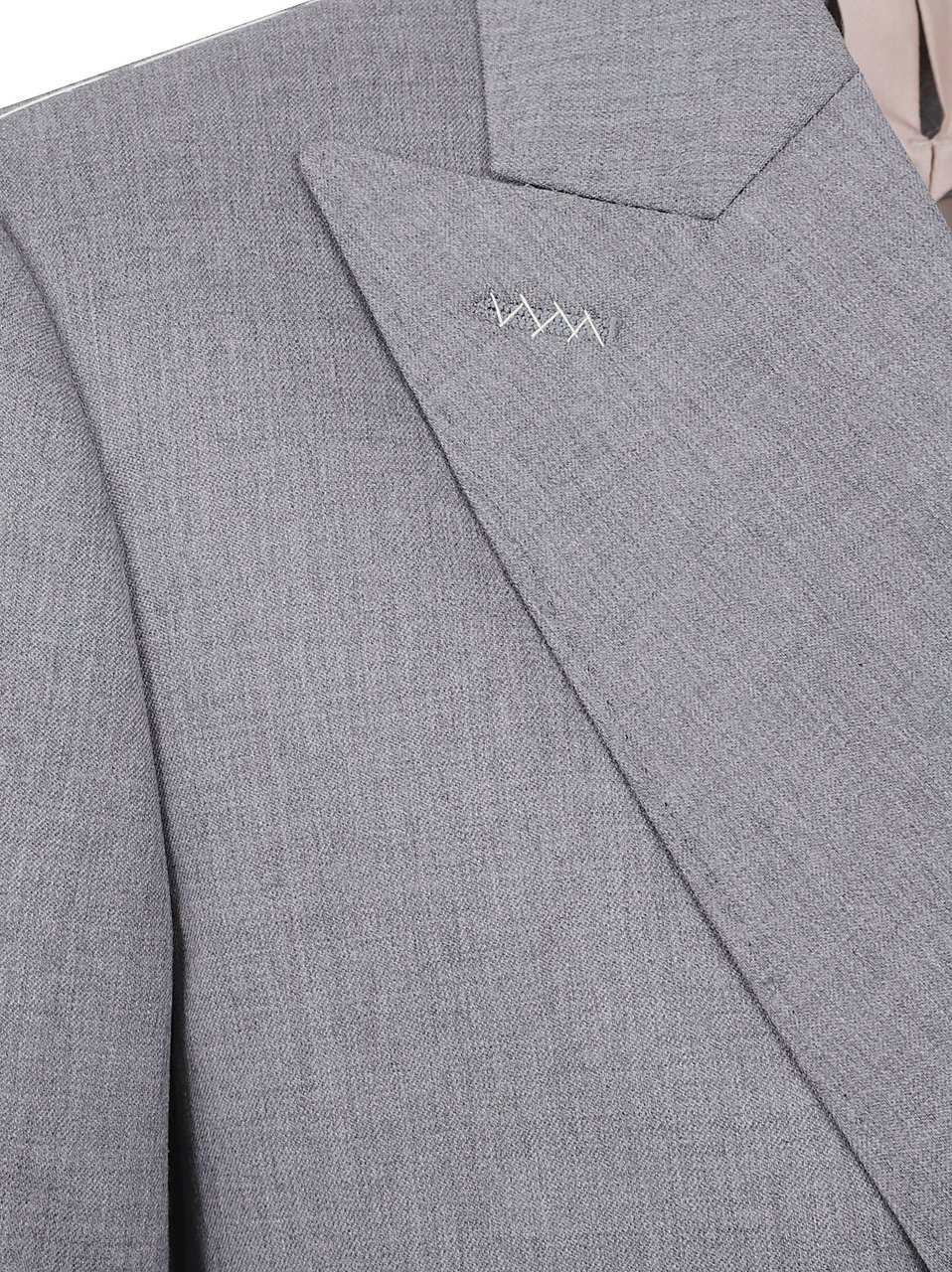 Max Mara Double-Breasted Tailored Jacket with Structured Silhouette Grijs