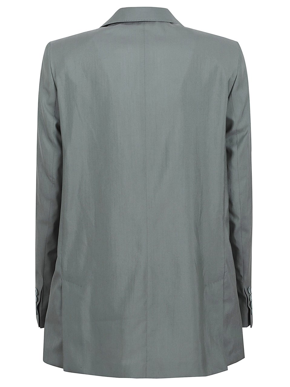 Max Mara Double-Breasted Structured Jacket with Wide Lapels Grijs