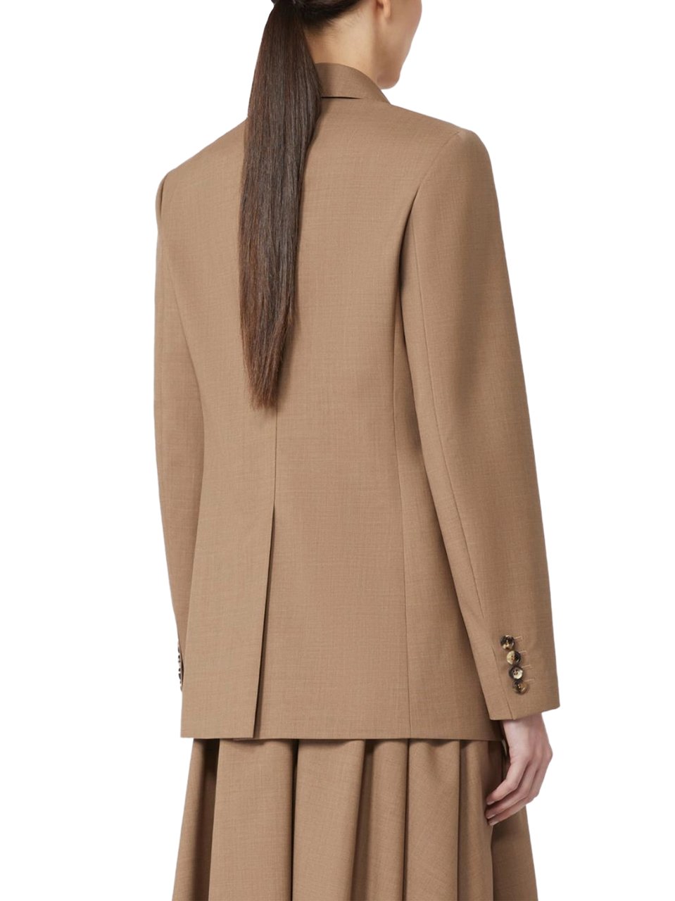 Max Mara Tailored Brown Jacket with Single-Button Closure Neutraal
