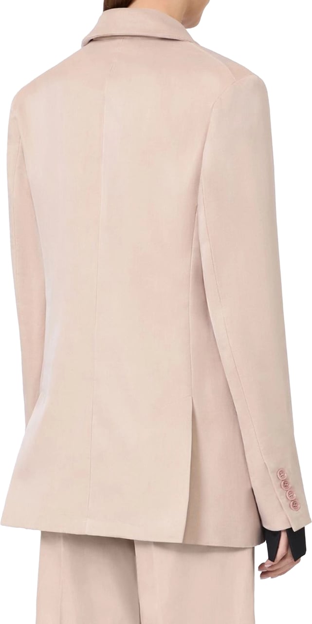 Max Mara Beige Mxsfeltro Double-Breasted Wool Blazer Neutraal