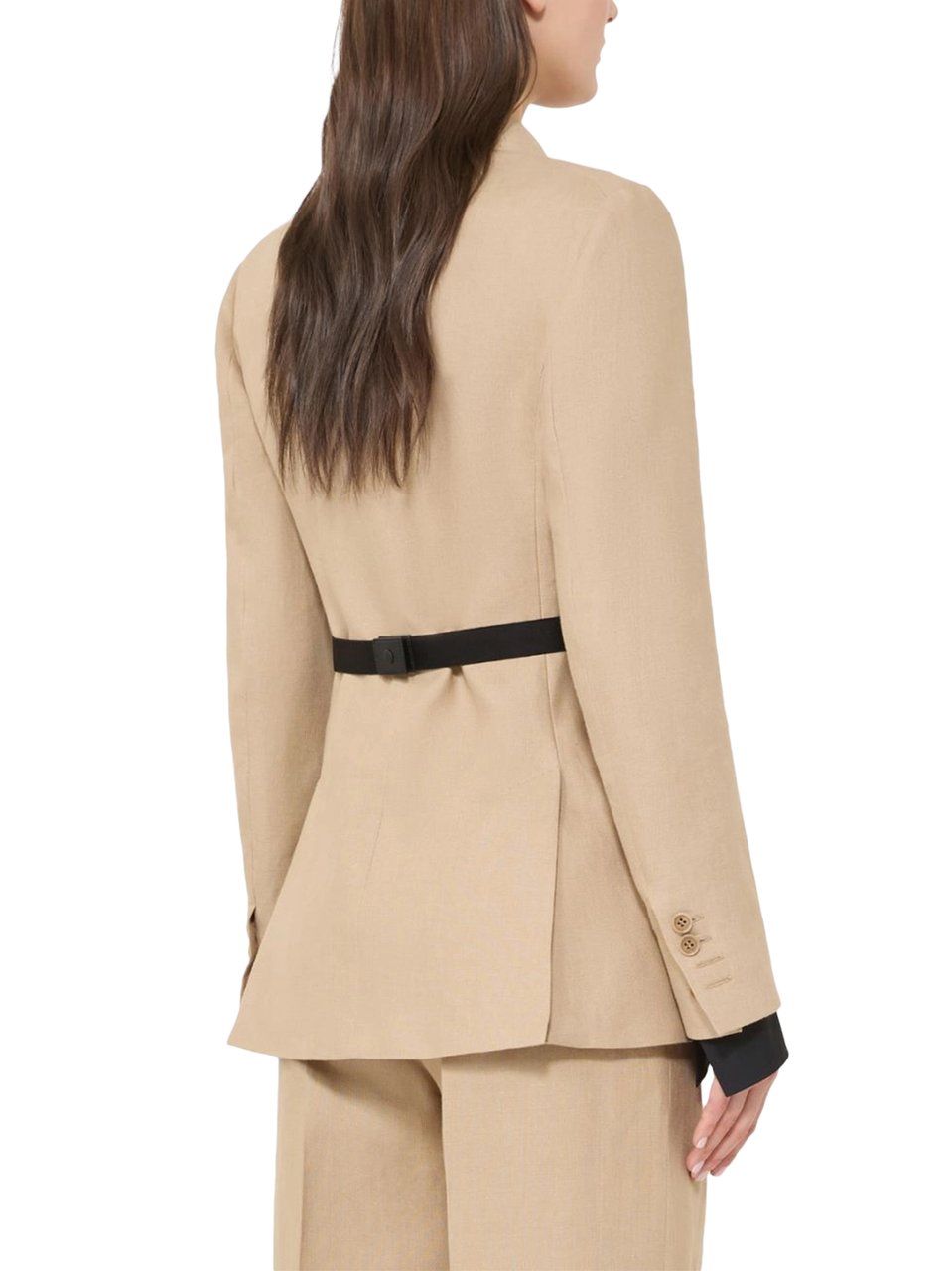 Max Mara Structured Tailored Jacket with Notched Lapel Neutraal