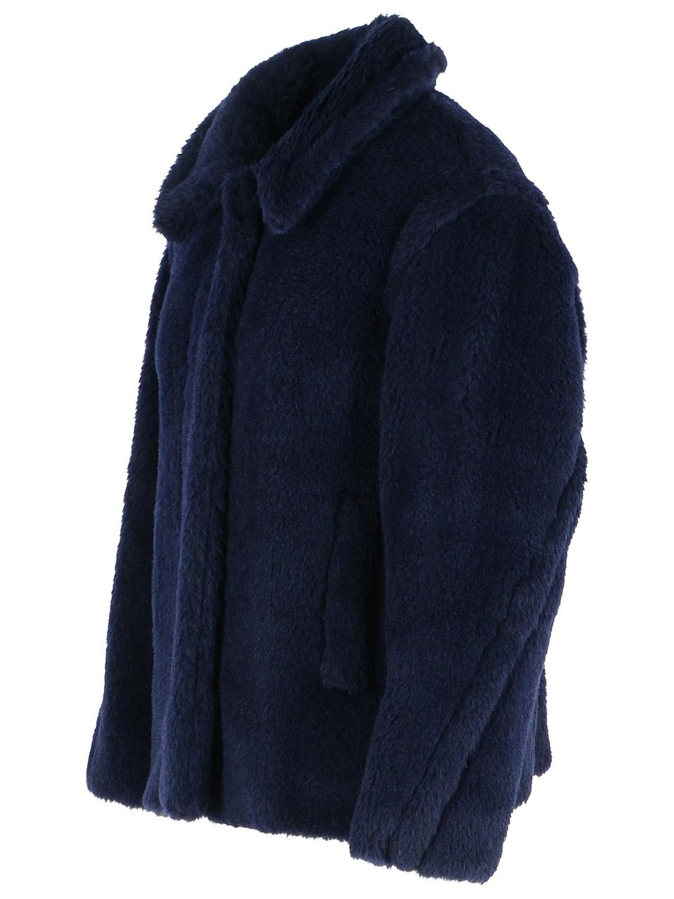 Max Mara 'Mxmfuggito' Blue Alpaca And Wool Jacket Zwart