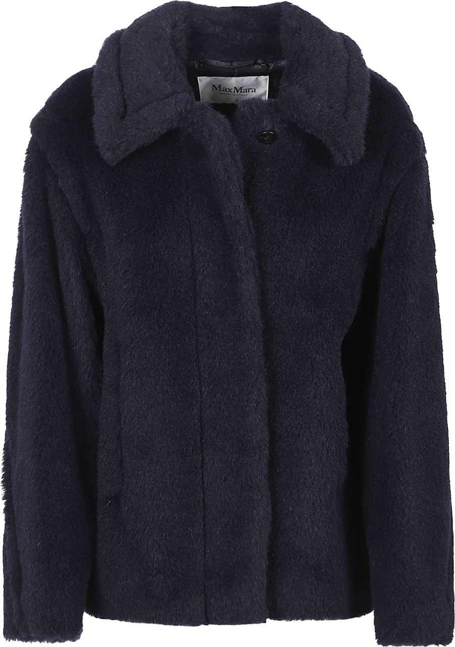 Max Mara Mxmfuggito Teddy Jacket Blue Blauw