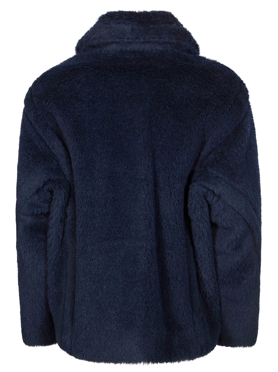 Max Mara Navy Fuggito Teddy Bomber Jacket Blauw