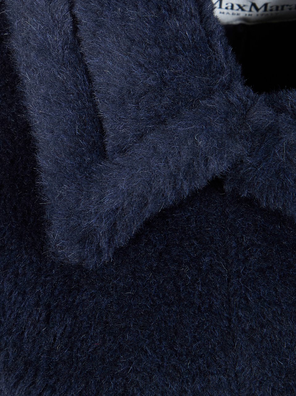 Max Mara Navy Fuggito Teddy Bomber Jacket Blauw
