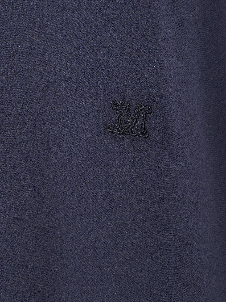 Max Mara Silk Blue Shirt with Classic Collar Zwart