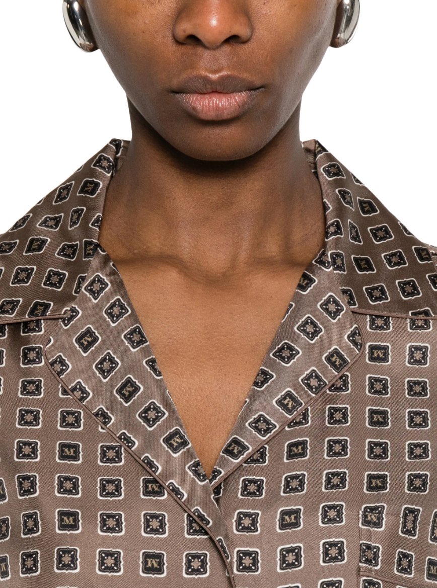 Max Mara Shirt Mud Tile Print Bruin