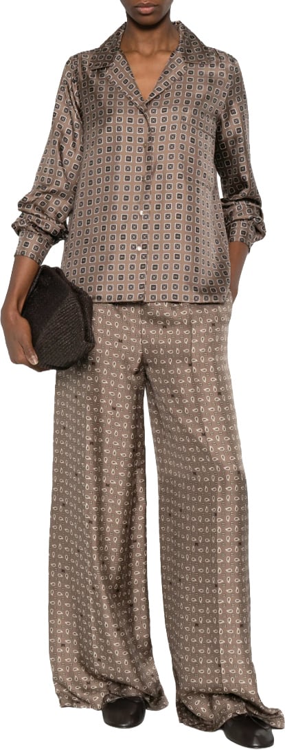 Max Mara Shirt Mud Tile Print Bruin