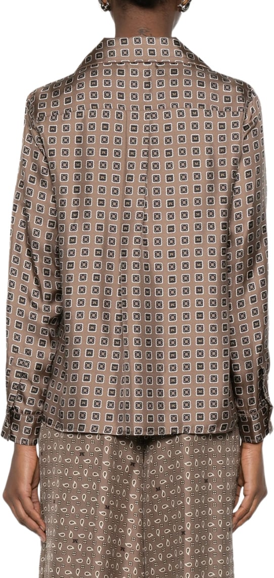 Max Mara Shirt Mud Tile Print Bruin