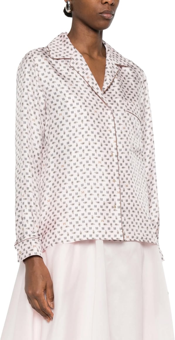 Max Mara Shirt Pink Cachemire Roze