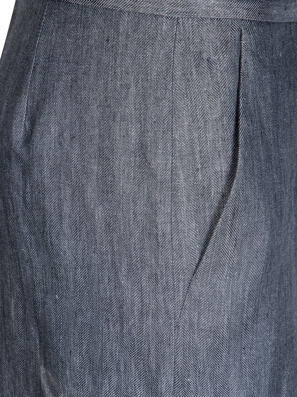 Max Mara Mxmdeserto Straight-Leg Herringbone Pants Grijs