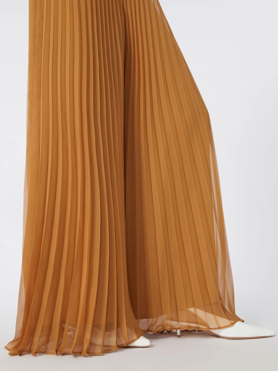 Max Mara Brown Side Zip Fastening Pleated Straight-Leg Pants Bruin
