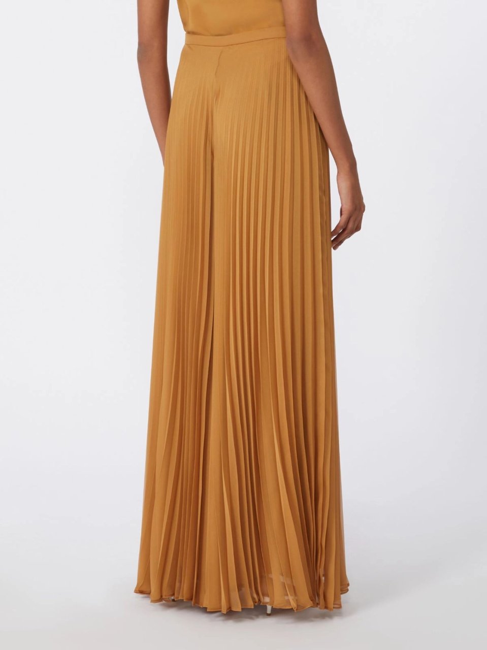 Max Mara Brown Side Zip Fastening Pleated Straight-Leg Pants Bruin