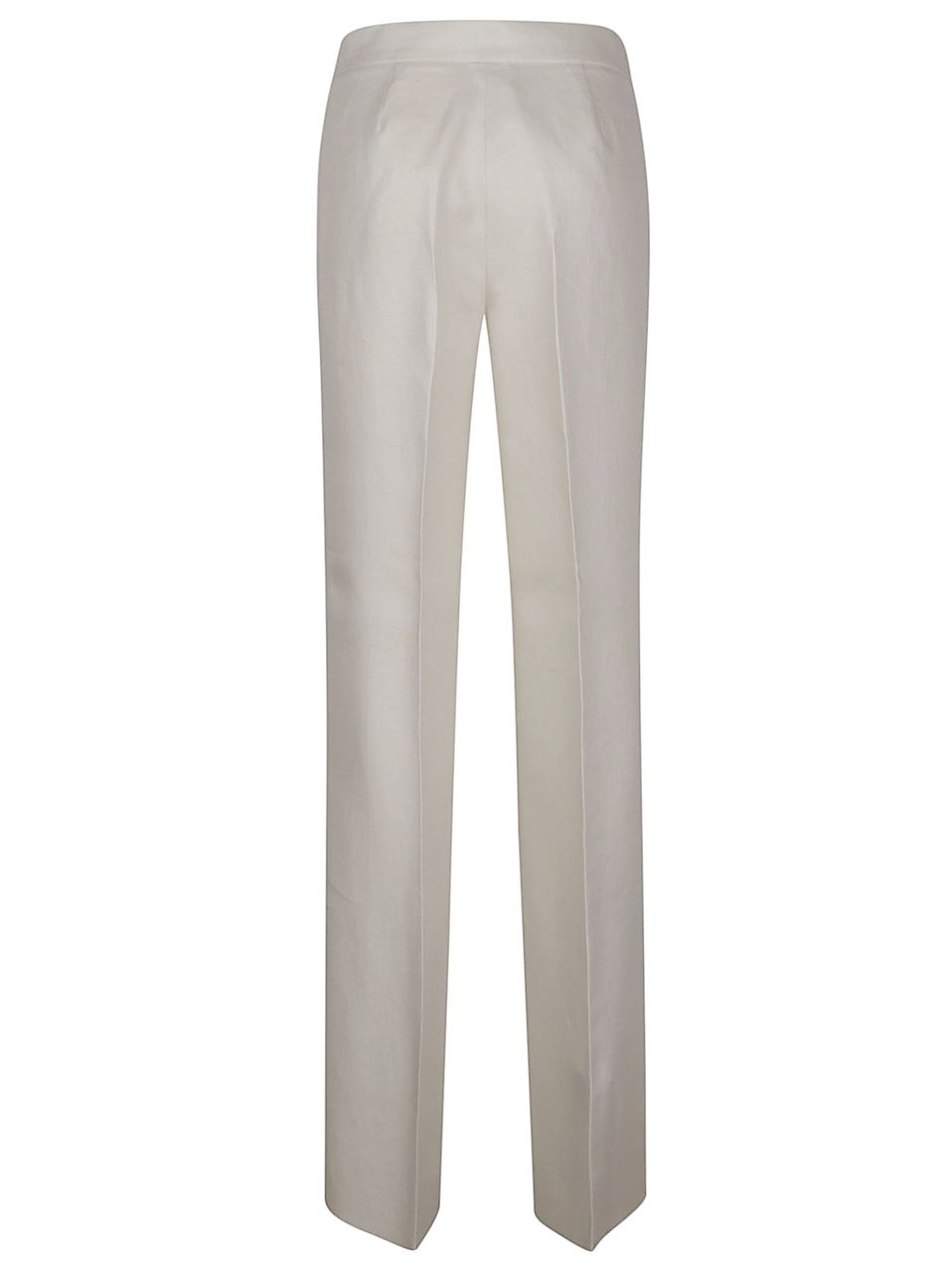 Max Mara Badesse Pleated Straight-Leg Trousers Grijs