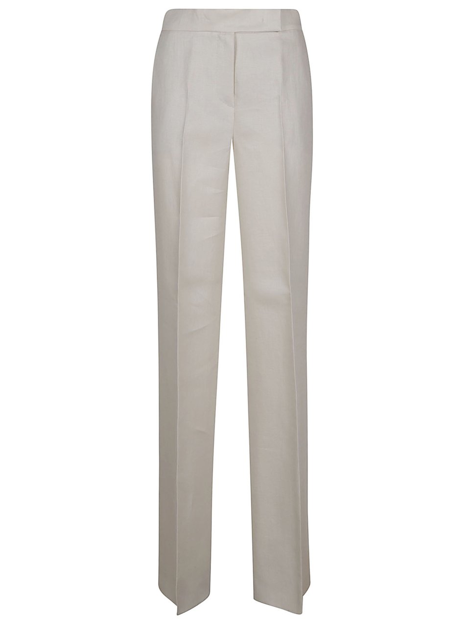 Max Mara Badesse Pleated Straight-Leg Trousers Grijs