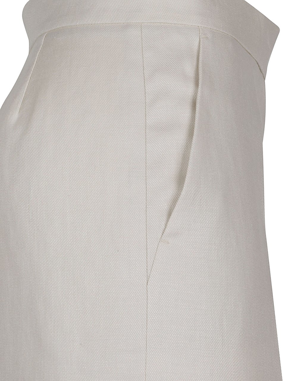 Max Mara Badesse Pleated Straight-Leg Trousers Grijs