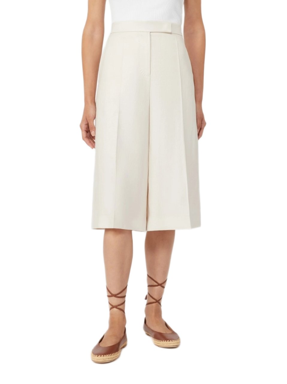 Max Mara Regular-Fit Linen Bermuda Shorts Wit