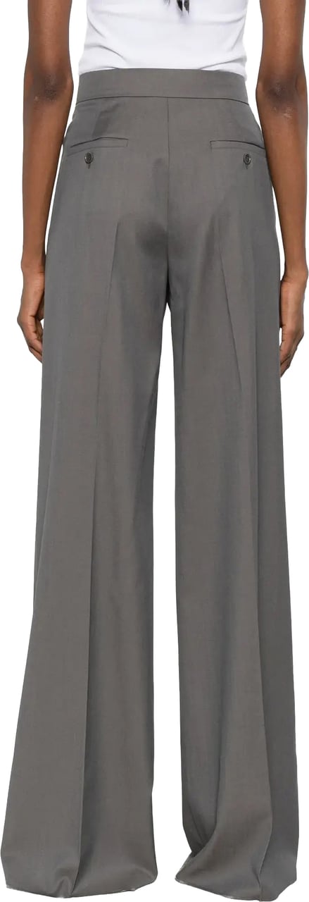 Max Mara Long Trouser Medium Grey Grijs