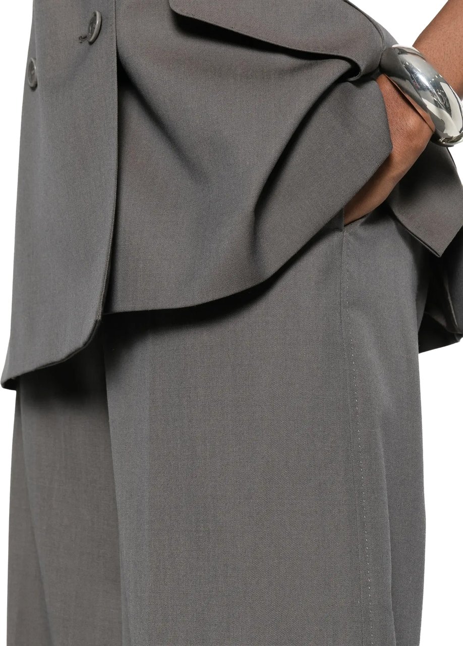 Max Mara Long Trouser Medium Grey Grijs