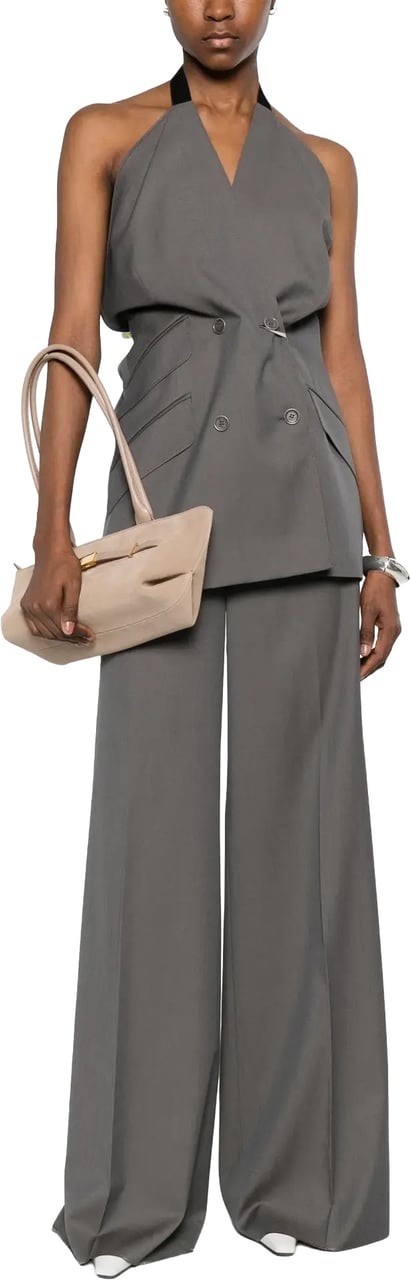 Max Mara Long Trouser Medium Grey Grijs