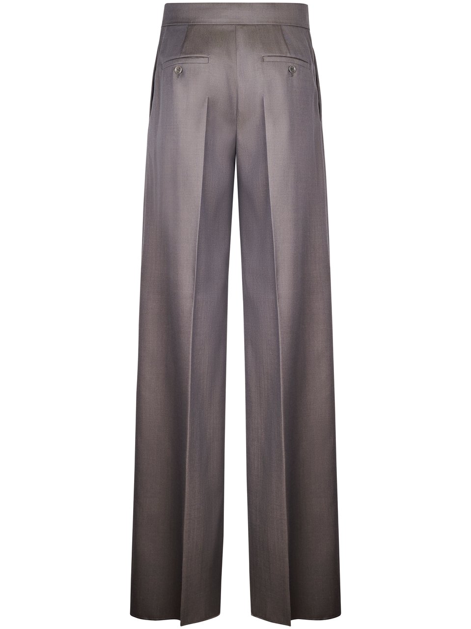 Max Mara Wide-Leg Trousers with High Waist and Pressed Creases Grijs