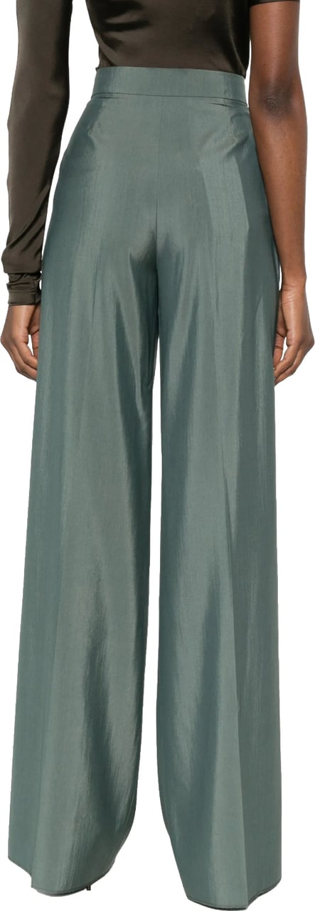 Max Mara Long Trouser Dark Green Groen