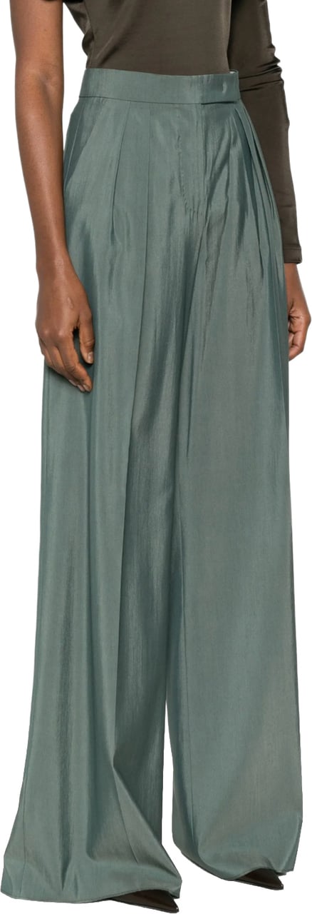 Max Mara Long Trouser Dark Green Groen