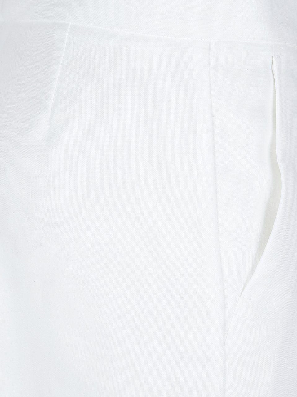 Max Mara Tailored White Pants with Straight-Leg Silhouette Wit