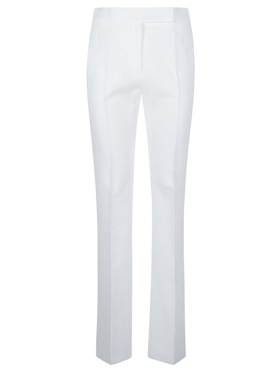Max Mara Tailored White Pants with Straight-Leg Silhouette Wit