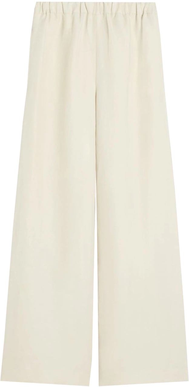 Max Mara Wide-Leg Pants with Elastic Waistband Neutraal