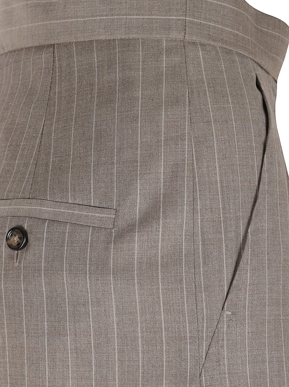 Max Mara Pinstripe Trousers With Front Closure Bruin