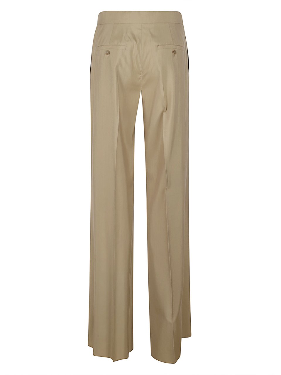 Max Mara Straight-Leg Tailored Trousers in Smooth Beige Fabric Roze