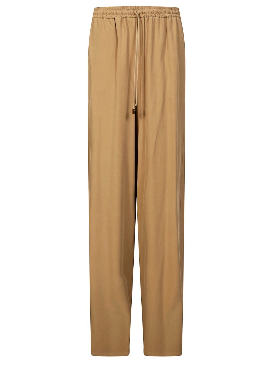 Max Mara Genero Relaxed Fit Silk Trousers Bruin