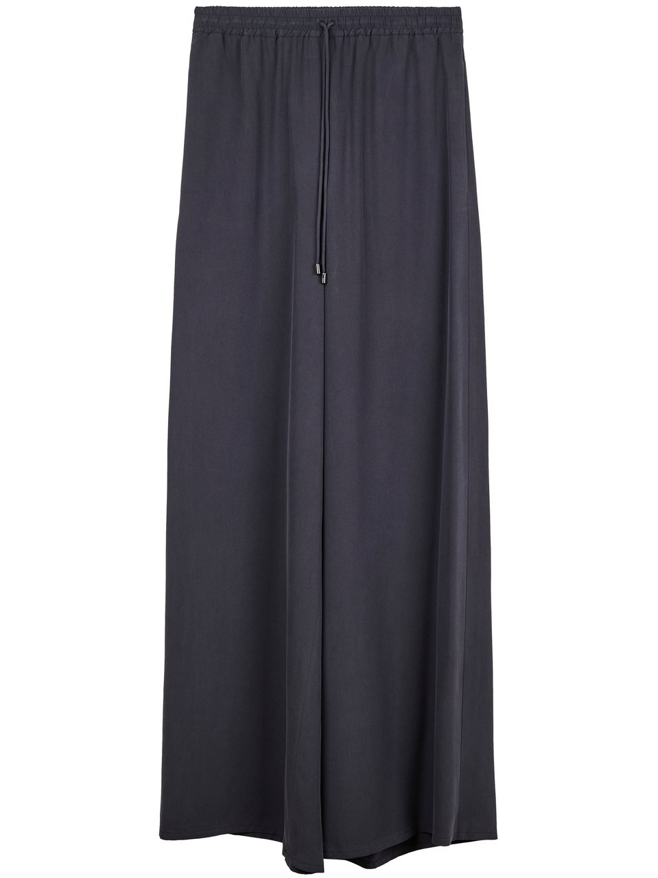 Max Mara Wide-leg Trousers with Elastic Waistband and Adjustable Drawstring Zwart
