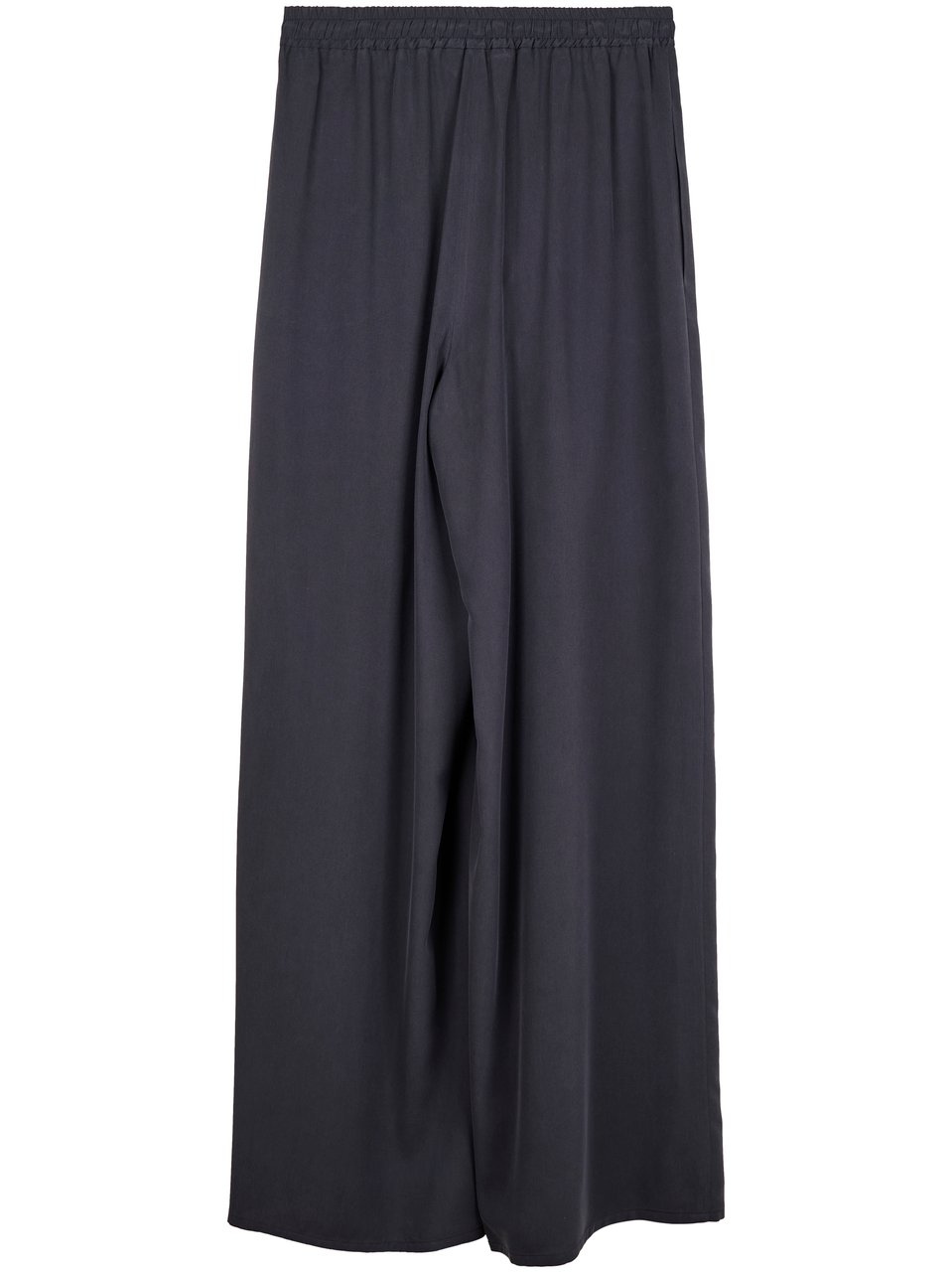 Max Mara Wide-leg Trousers with Elastic Waistband and Adjustable Drawstring Zwart